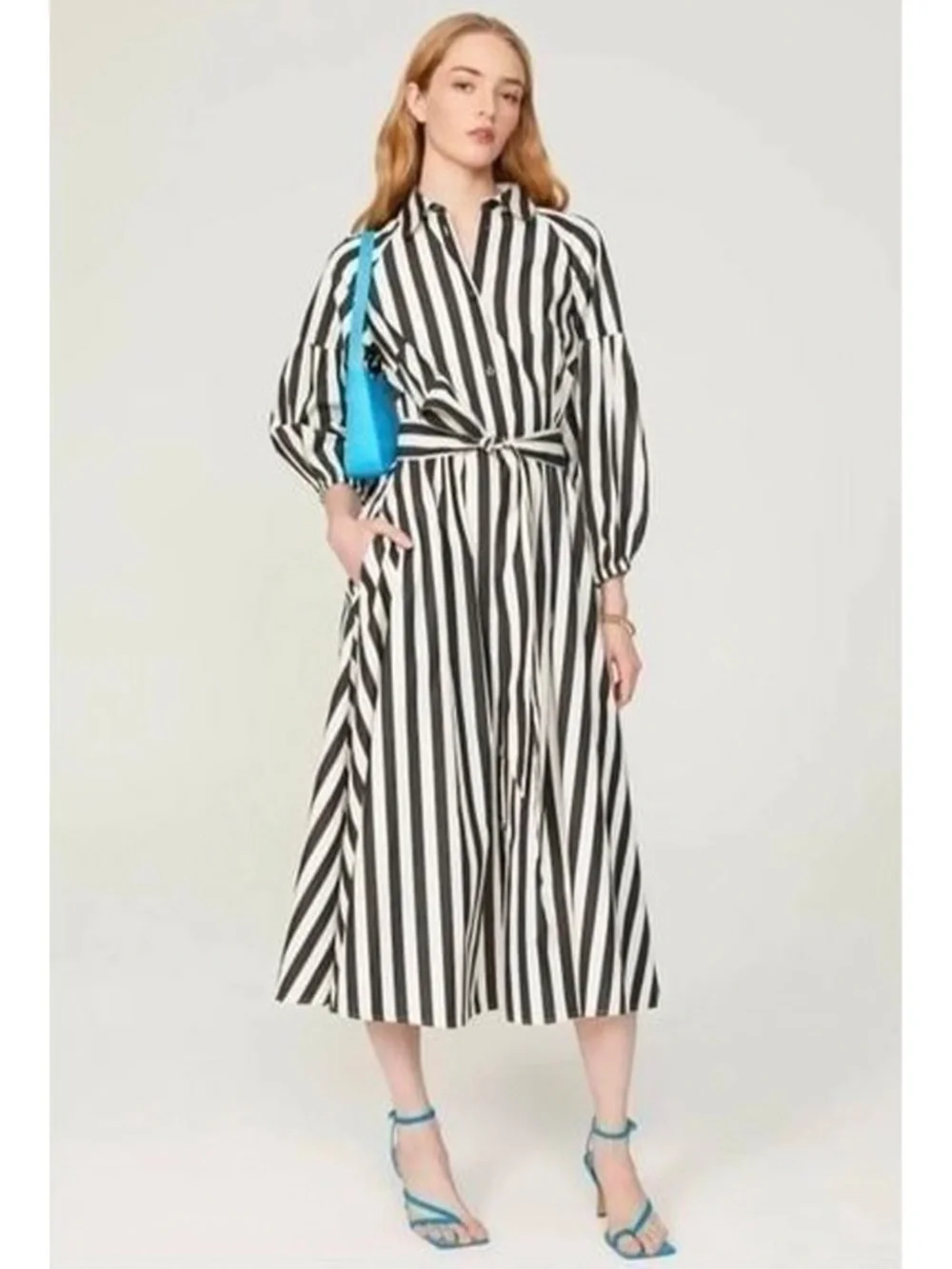 Kate Spade Terrace Stripe Dakota Dress Black Cream Midi XXS Excellent Condition